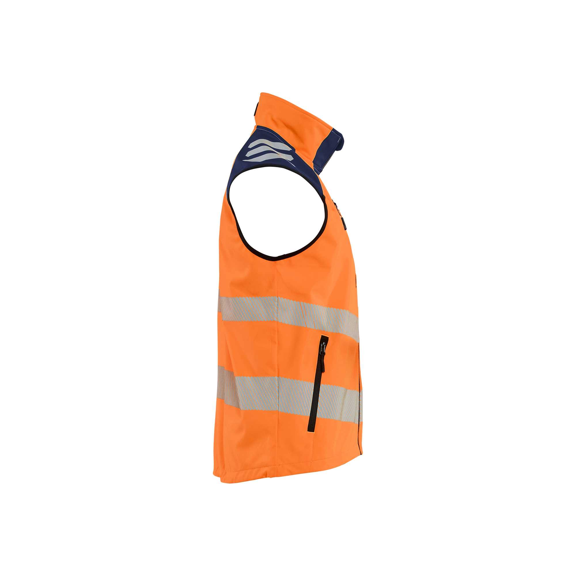 BLAKLADER 30912513 SOFTSHELL VEST HI VIS Hi Vis Reflective Work Softshell Vest MEN - Waterproof