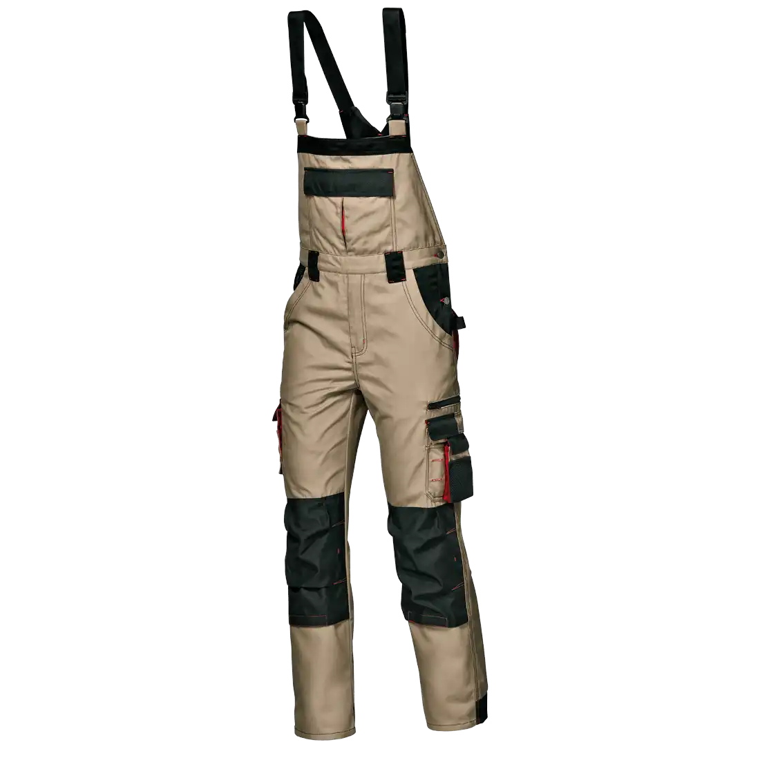 HARRISON BIB-TROUSERS - Knee-Pad Pockets - Elastic Waistband - Multi-Functional Pockets - Image 1