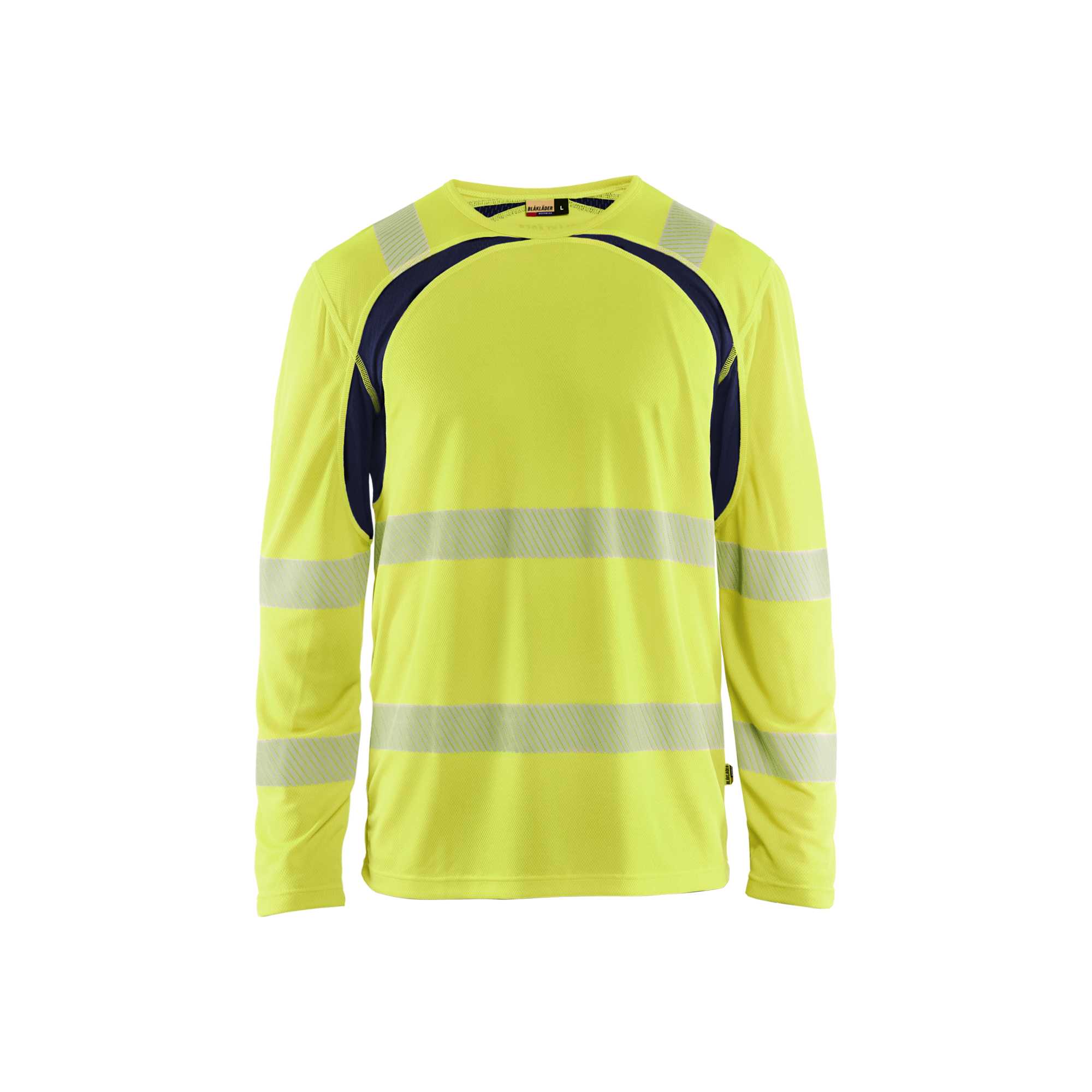 BLAKLADER 35991013 Hi Vis UV Protected Long Sleeved T Shirt Hi Vis Reflective Long Sleeve Work T-Shirt MEN - 100% Polyester
