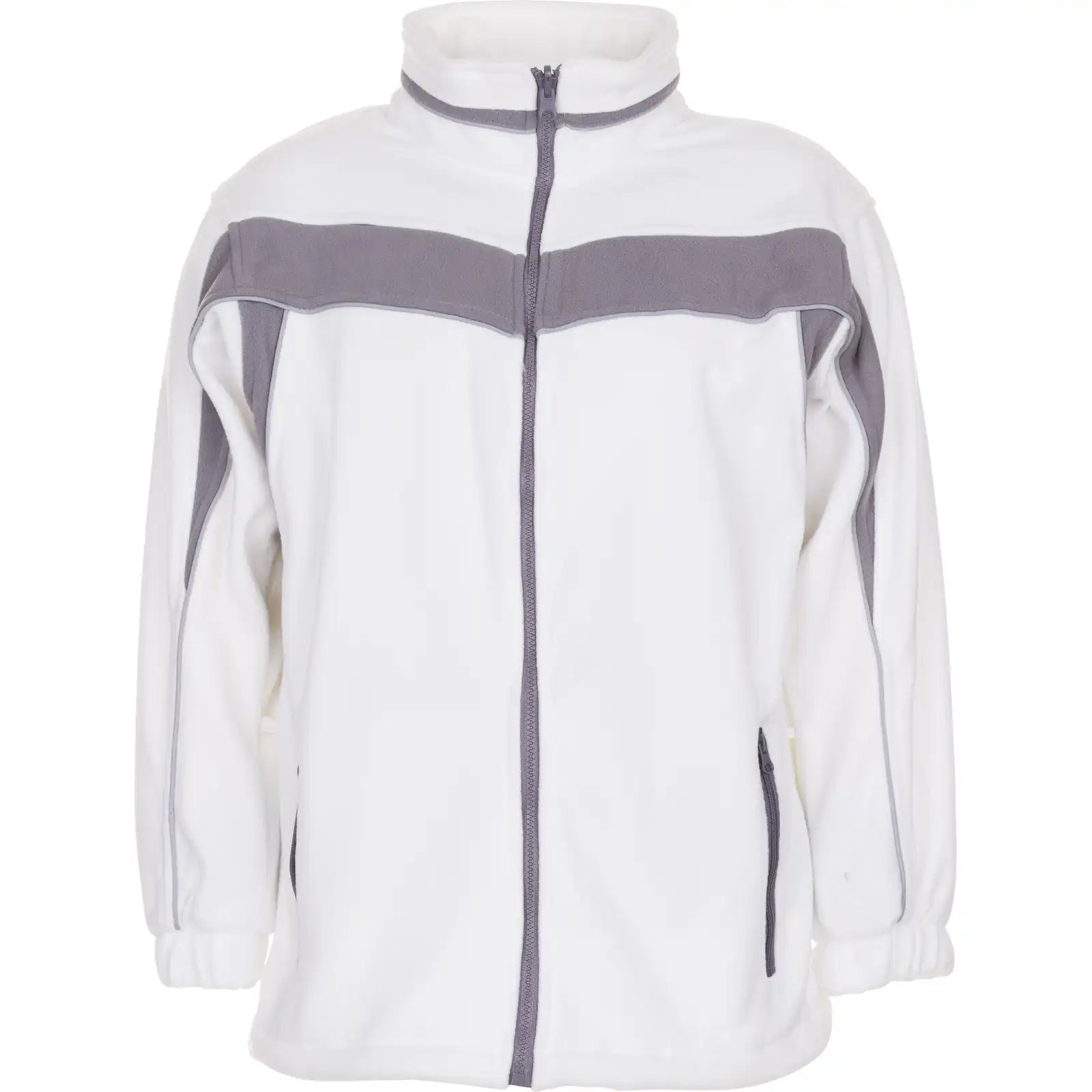 Planam Plaline Fleecejacke reinweiß/zink XS reinweiß/zink - Vorschaubild