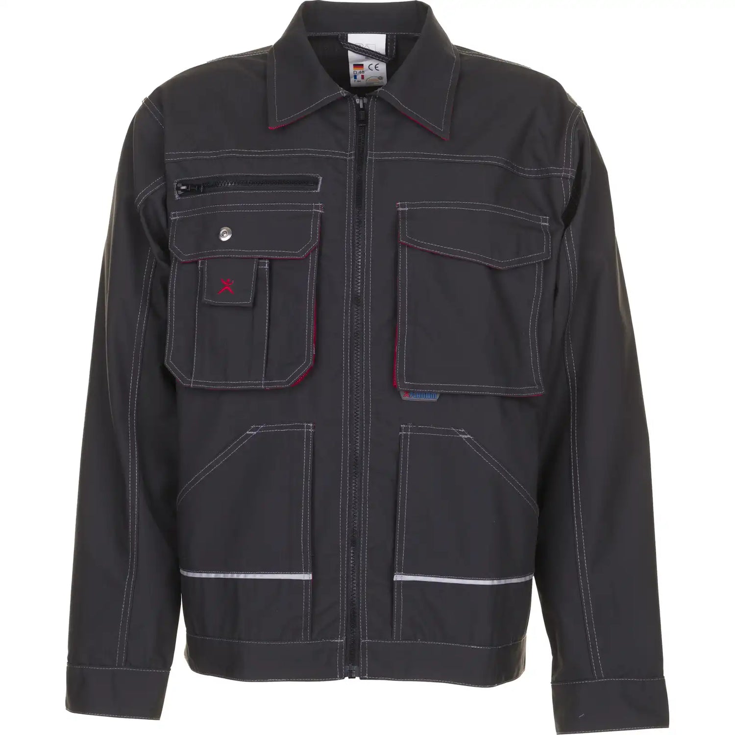 Planam Basalt Bundjacke anthrazit/rot 102 anthrazit/rot - Vorschaubild