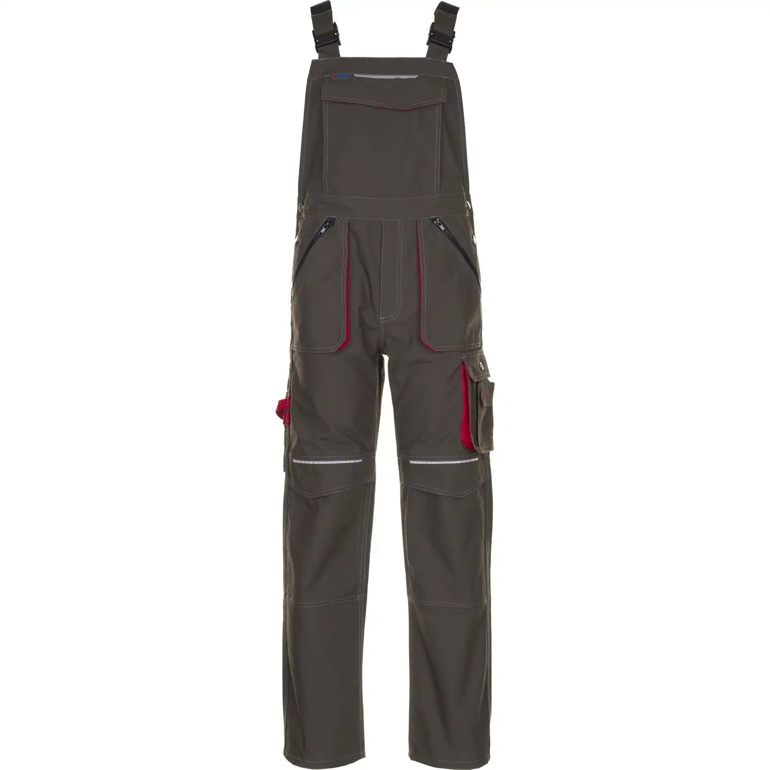 Planam Basalt Latzhose oliv/rot 102 oliv/rot - Vorschaubild