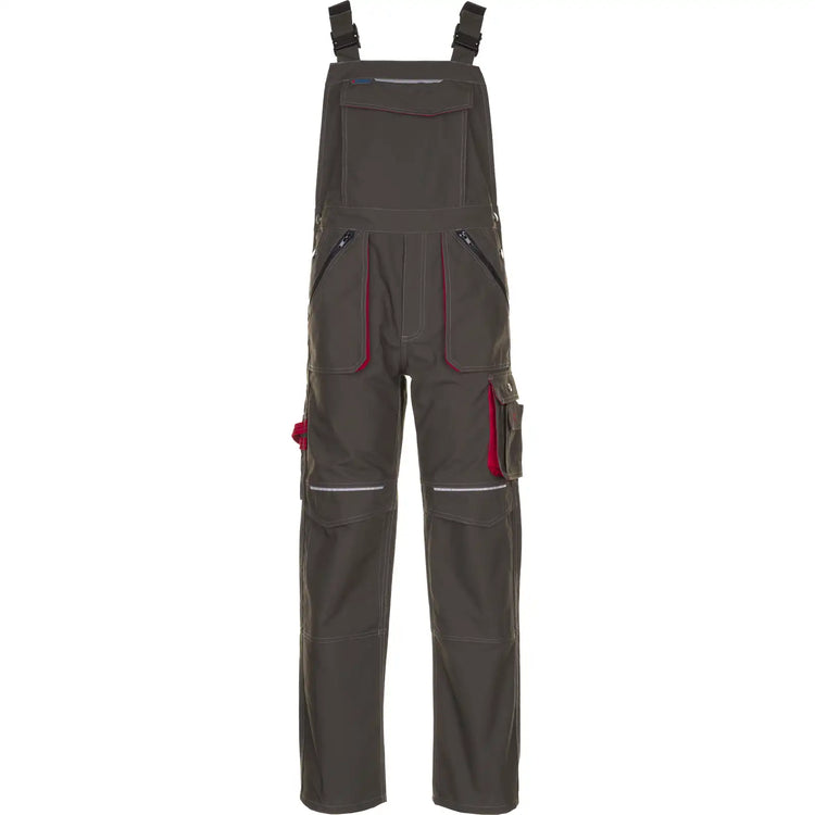 Planam Basalt Latzhose oliv/rot 102 oliv/rot - Vorschaubild
