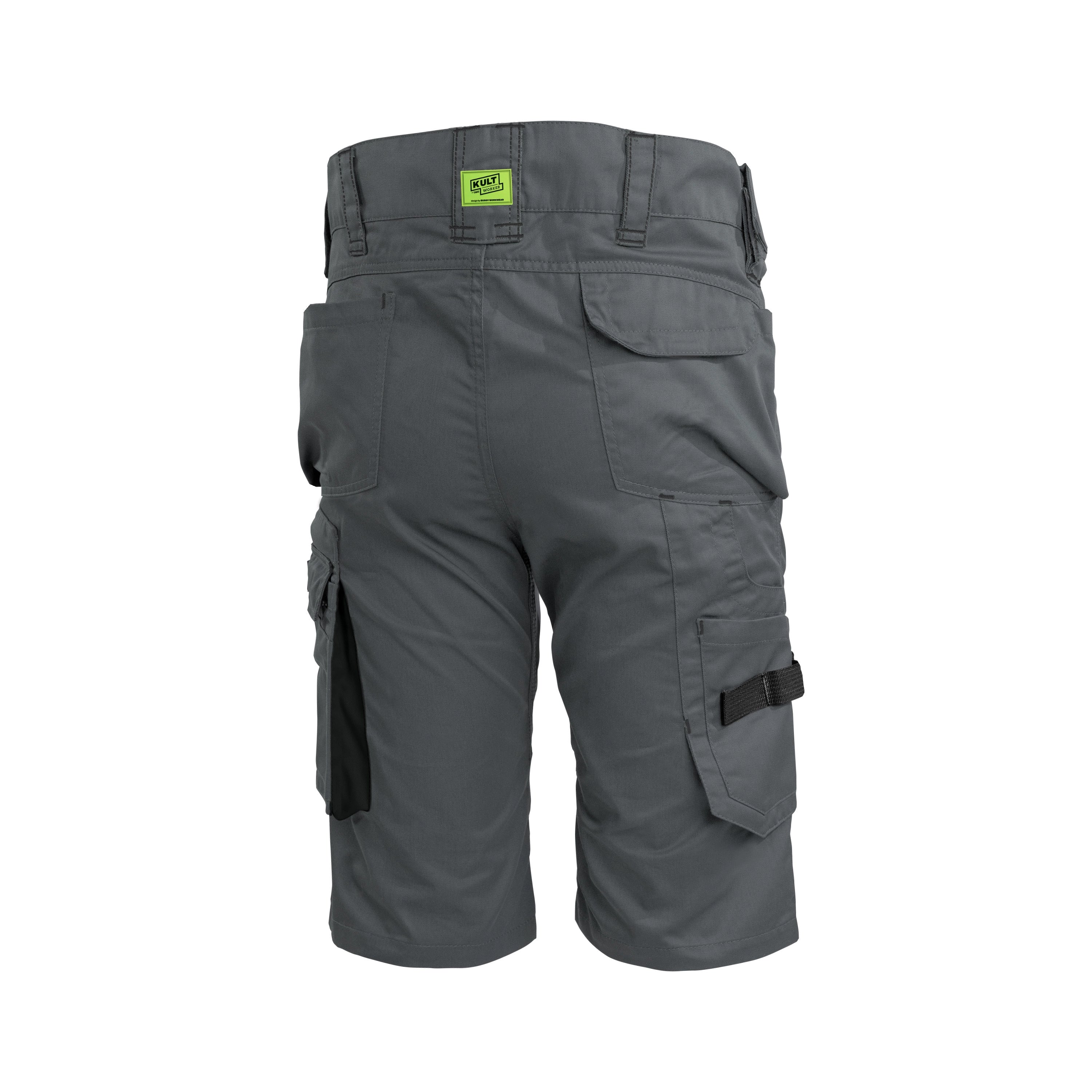 TMG Kult Worker Work shorts light grey - KW-180055_Arbeitsshorts_mittelgrau_hinten_1920x1920