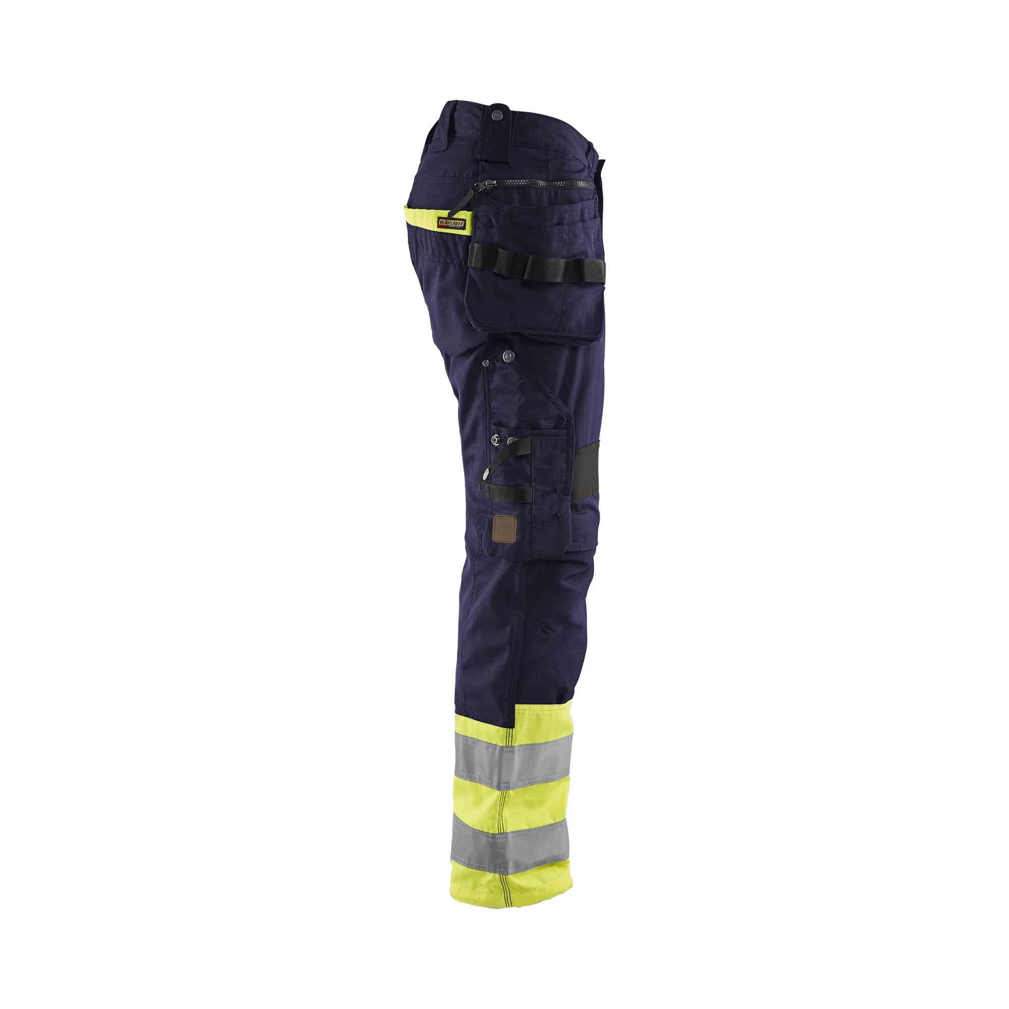 BLAKLADER 19941330 | Hi Vis trousers with stretch Hi Vis Reflective Work Trousers Men - Ripstop Fabric