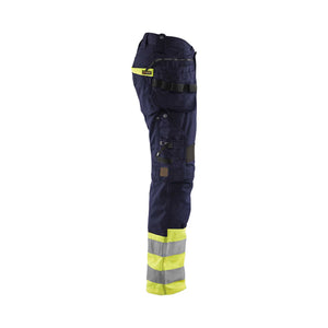 BLAKLADER 19941330 | High Vis-broek met stretch High Vis Reflecterende Werkbroek Heren - Ripstop-stof