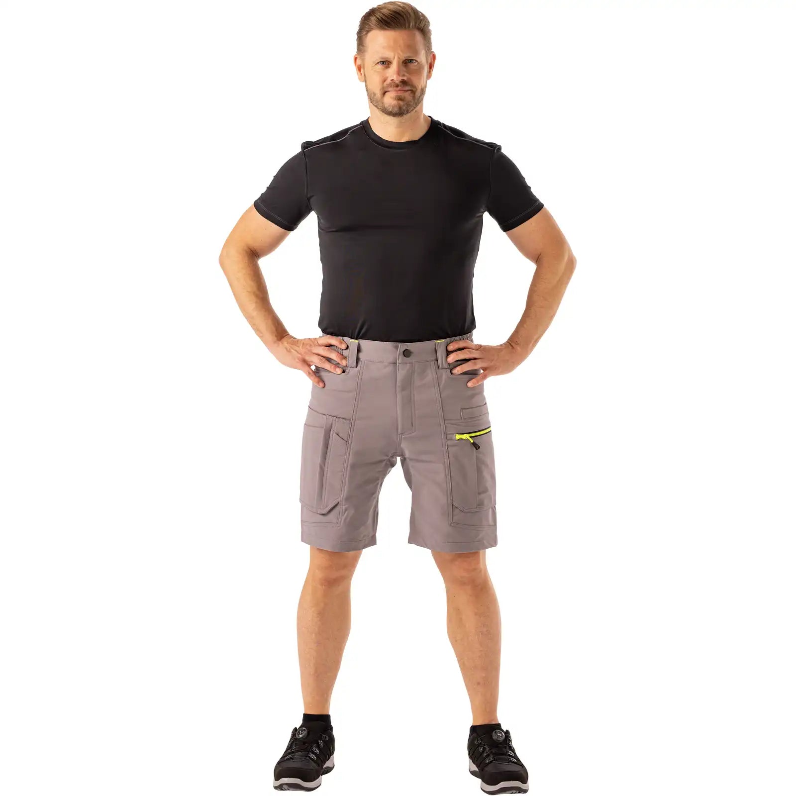 Planam rECOline Shorts zink             XS zink - Produktbild mit Model