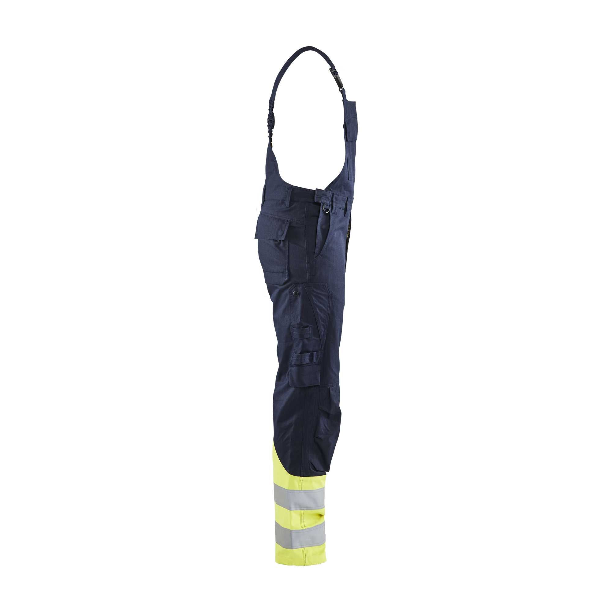 BLAKLADER 26051519 Inherent Steel Bib Trousers Hi Vis Reflective Work Bib Trousers Men - flame resistant