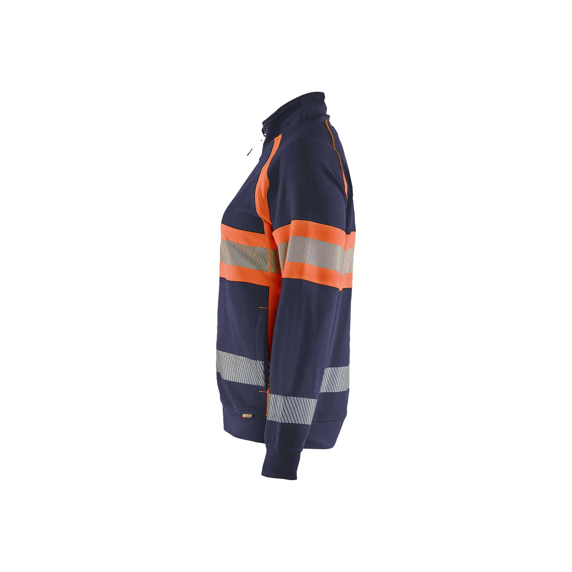 BLAKLADER 35051158 Hi Vis Reflective Full-zip Work Sweatshirt WOMEN - 100% Cotton