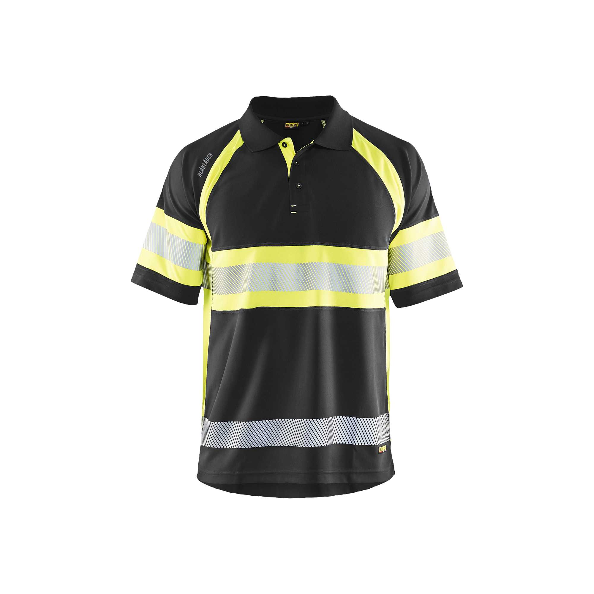 BLAKLADER 33381051 Hi Vis Polo Shirt with UV protection Hi Vis Reflective Short Sleeve Work Polo MEN - 100% Polyester