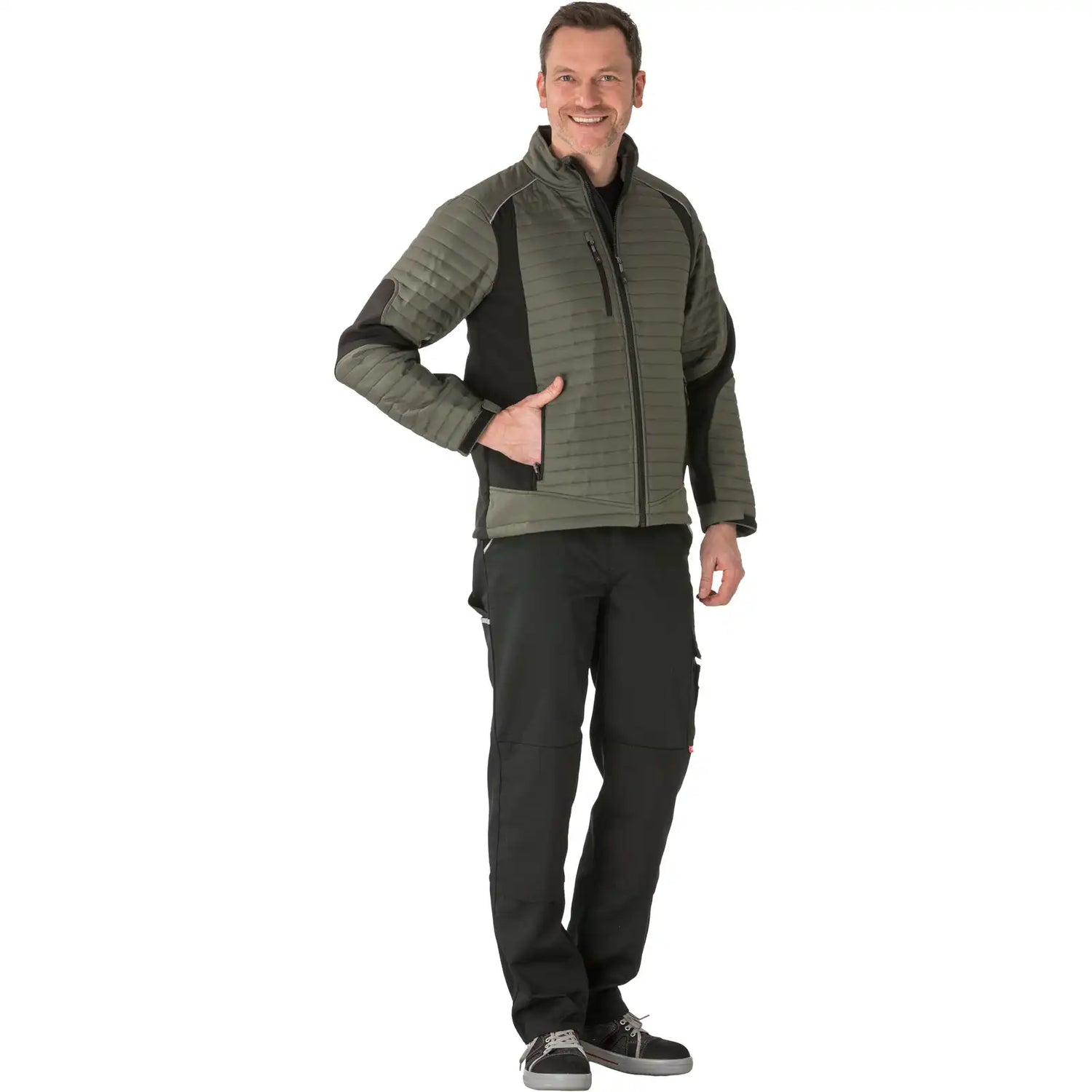 Planam Air Jacke grün/schwarz S grün/schwarz - Produktbild mit Model