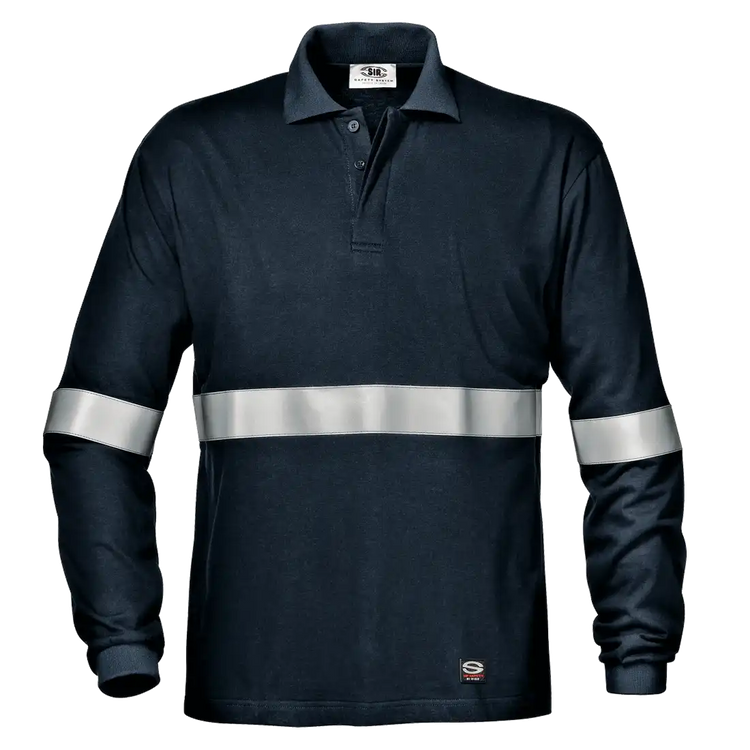 SIR SAFETY GINKO Hi Vis Reflecterende Werkpolo met Lange Mouwen HEREN - Antistatische Polyester