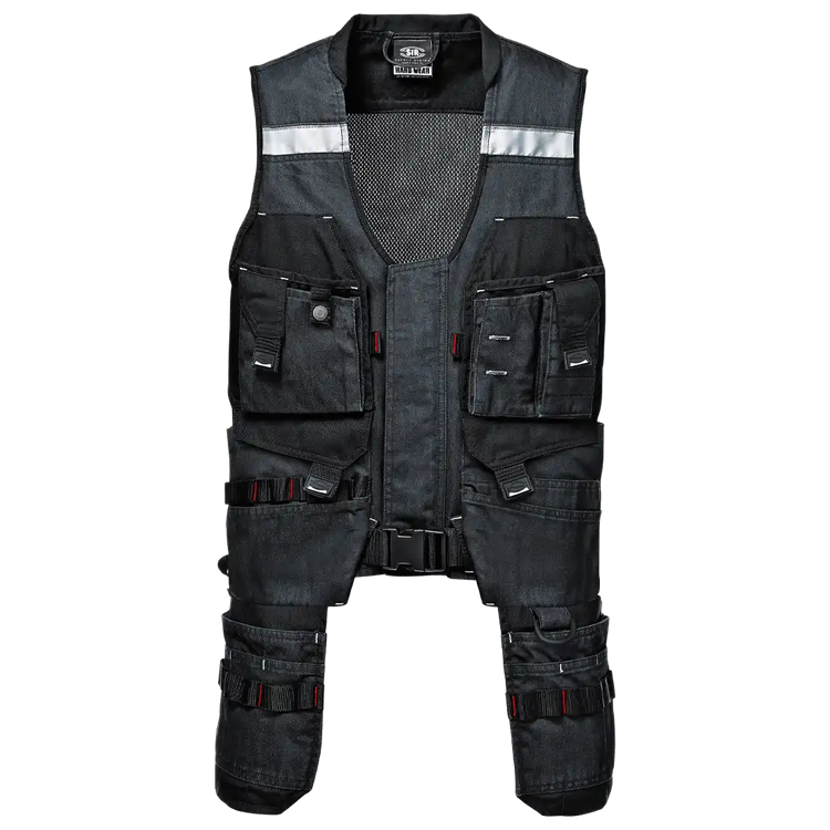 SIR SAFETY ZWARE SPENCER DENIM Werkbodywarmer HEREN - Meerdere Zakken