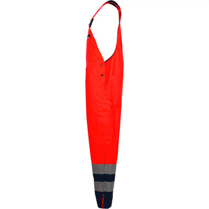 Planam Warnschutz Regenlatzhose orange/marine S orange/marine - Produktbild ohne Model