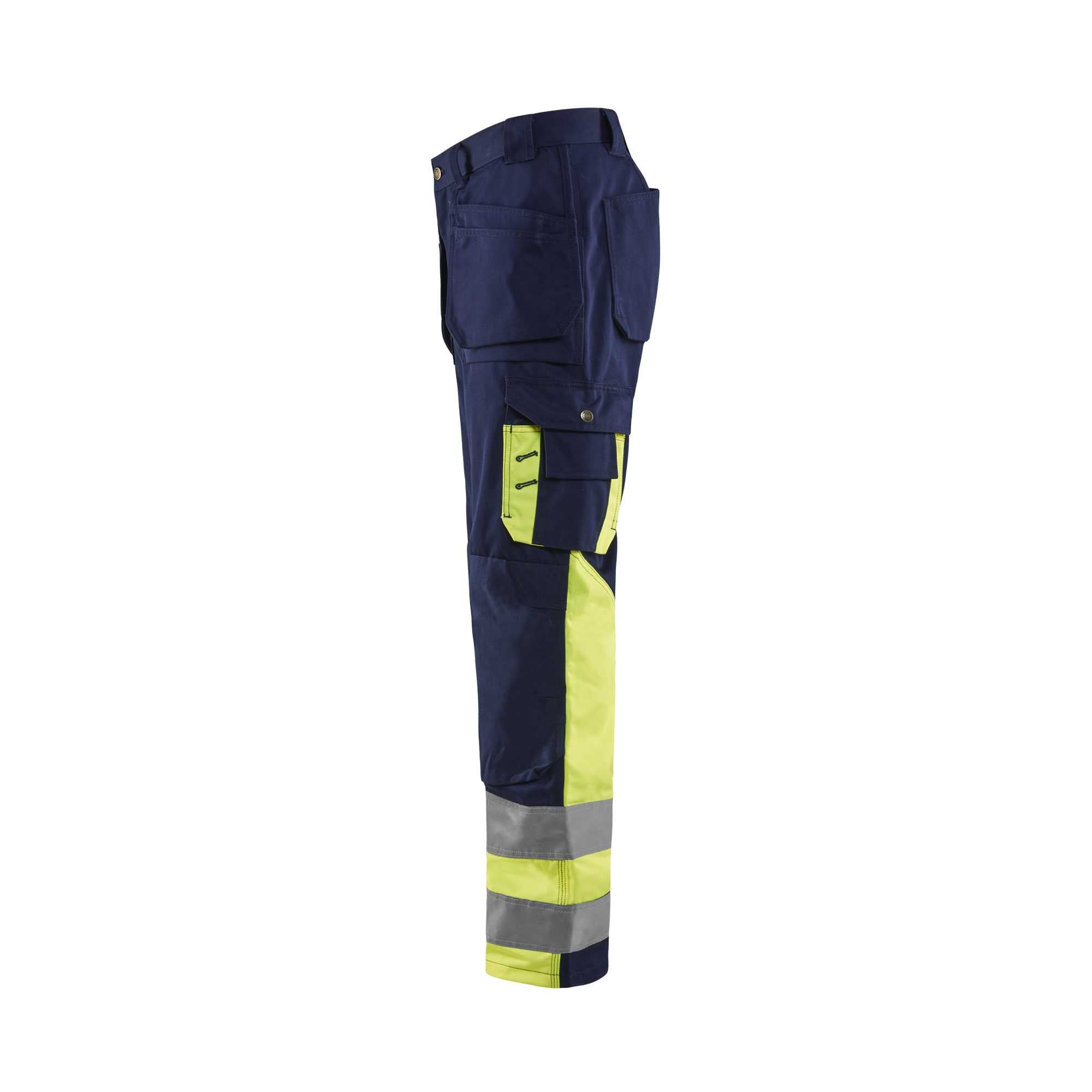 BLAKLADER 15291860 | Warnschutz-Hose Warnschutz-Reflex-Arbeitshose Herren - Twill-Gewebe