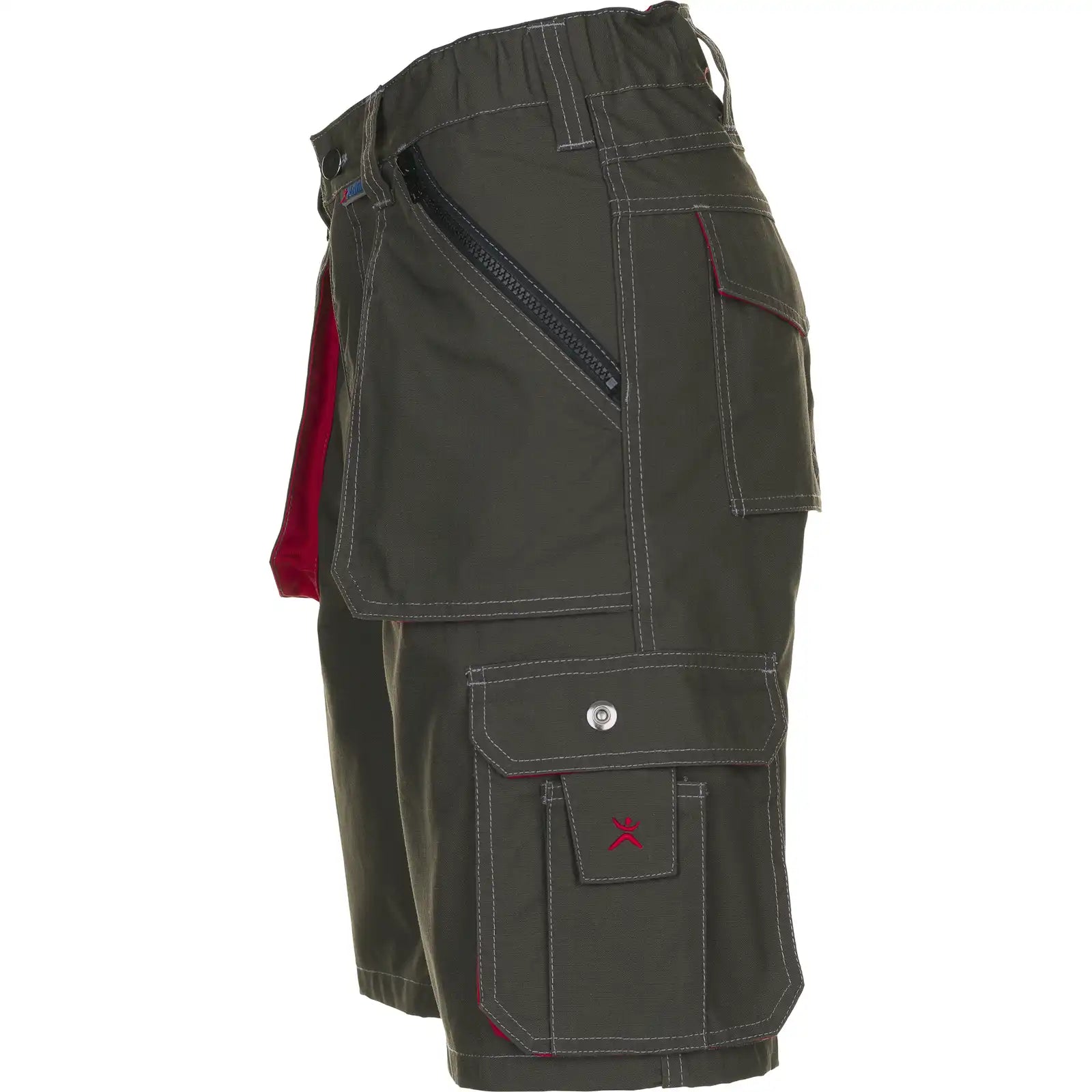 Planam Basalt Shorts oliv/rot S oliv/rot - Produktbild ohne Model