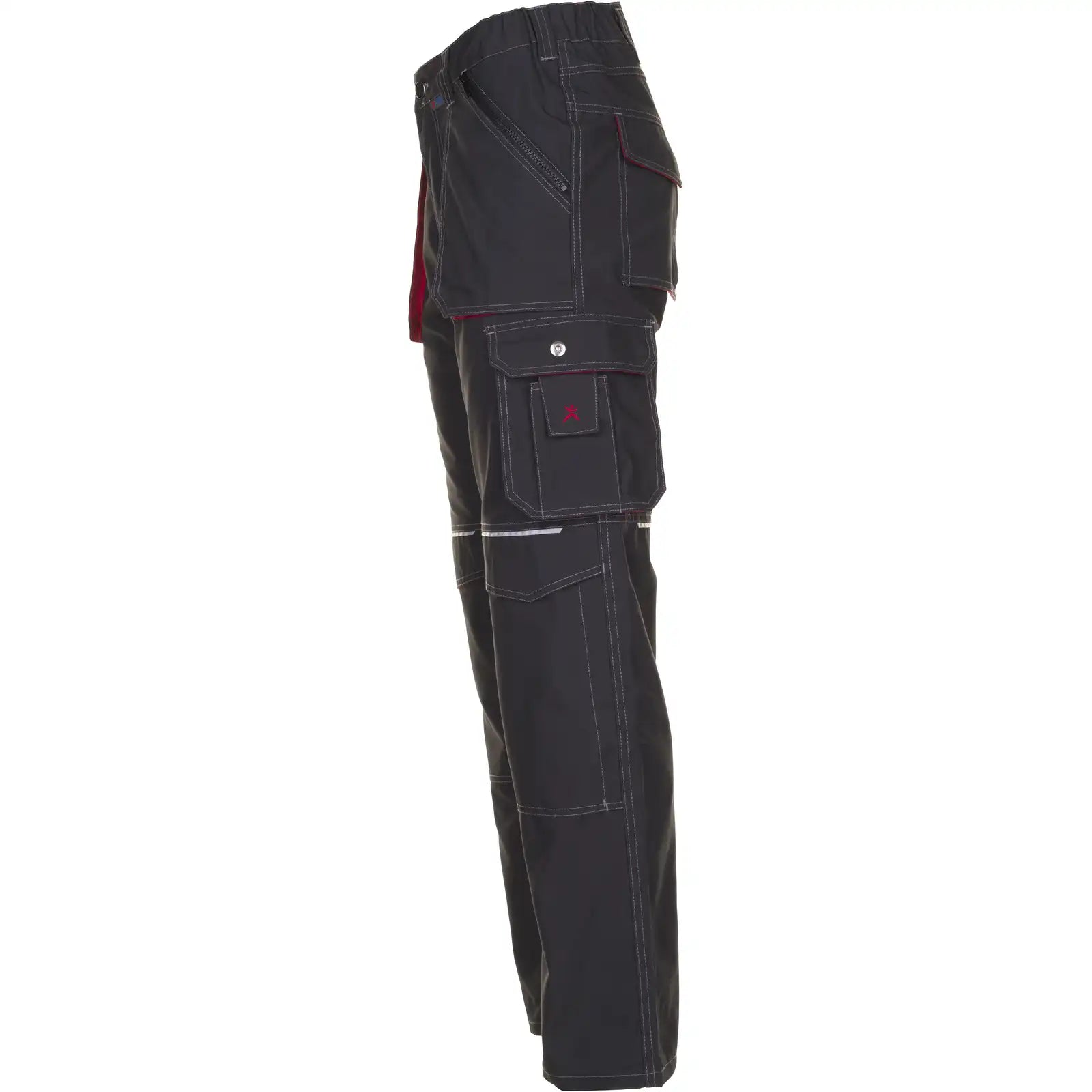 Planam Basalt Bundhose anthrazit/rot 102 anthrazit/rot - Produktbild ohne Model