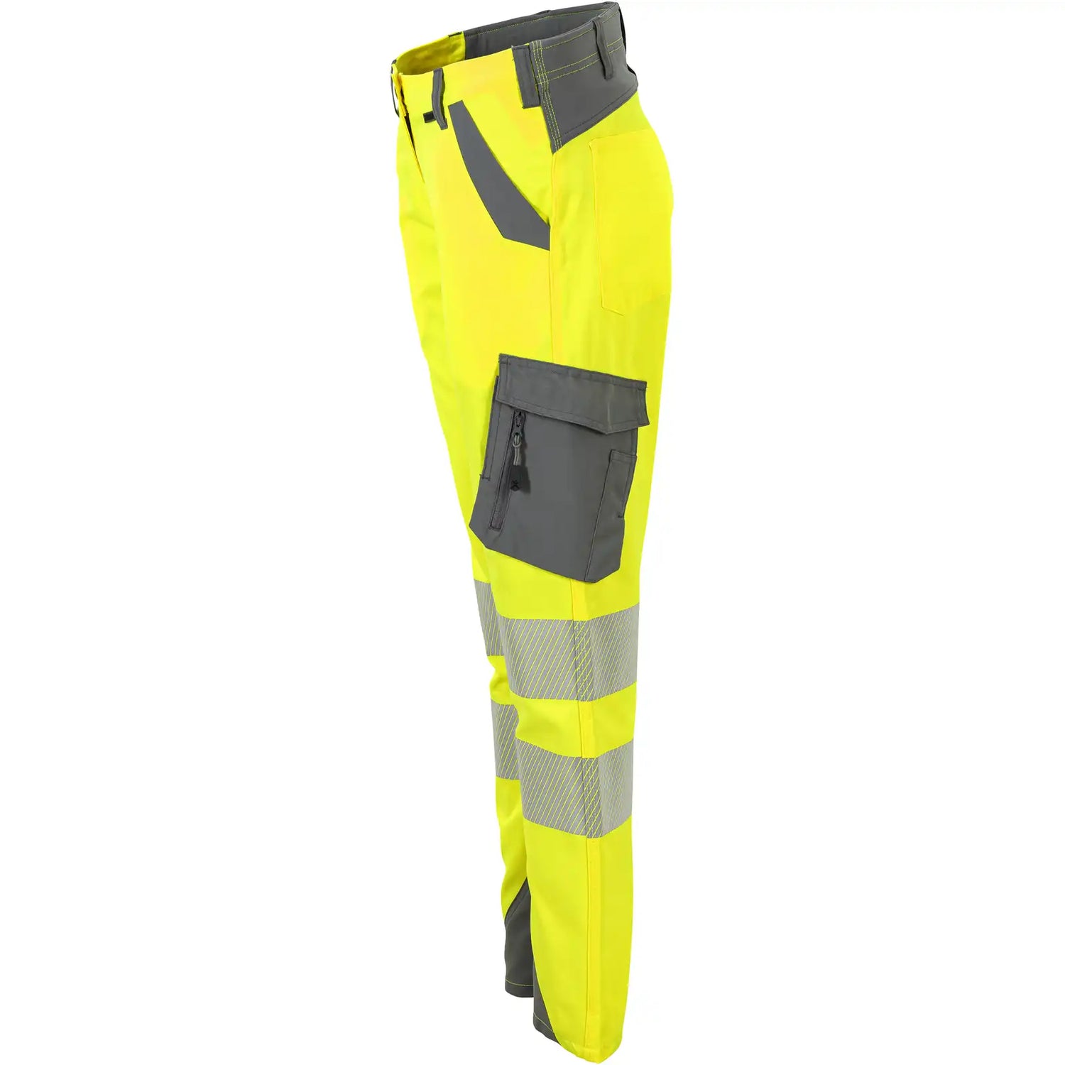 Planam Norit Warnschutz Damen Bundhose gelb/zink  36 gelb/zink - Produktbild ohne Model