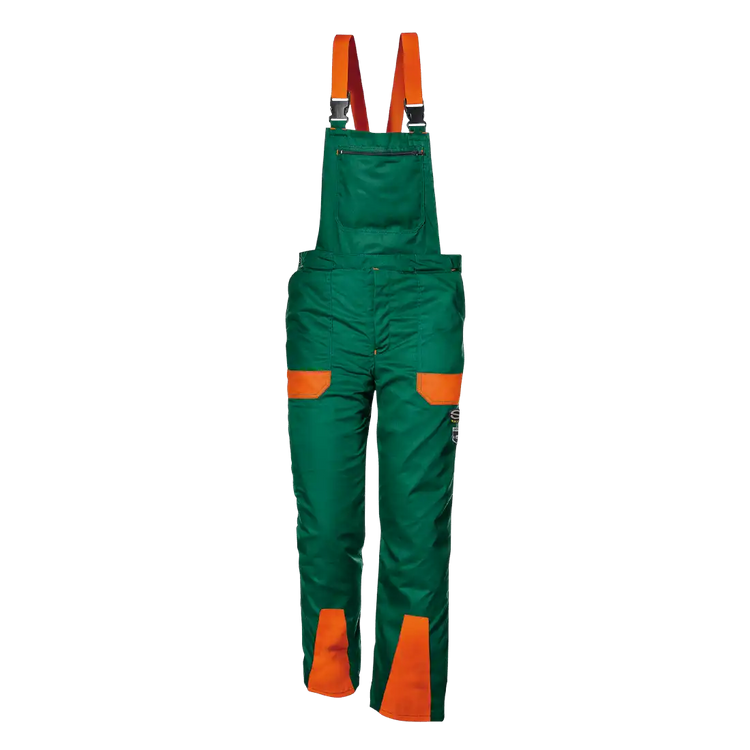 CHAINSAW PROT BIB-TROUSERS - Class 2 - Cut Protection - Adjustable Waist - Image 1