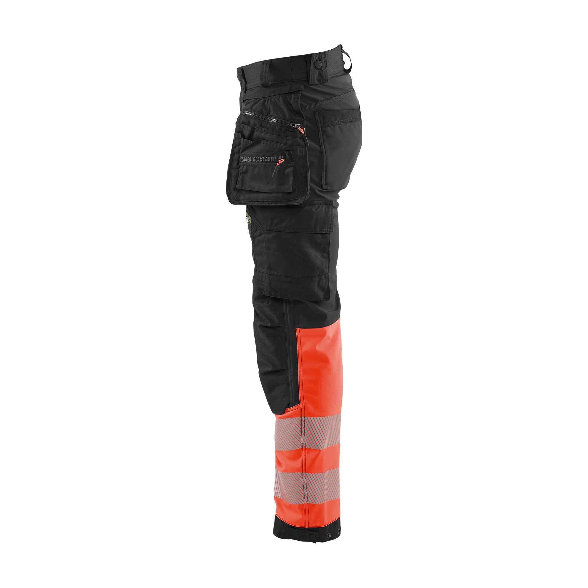 BLAKLADER 18212513 | Hi vis Softshell Trousers Hi Vis Reflective Work Trousers Men - Waterproof