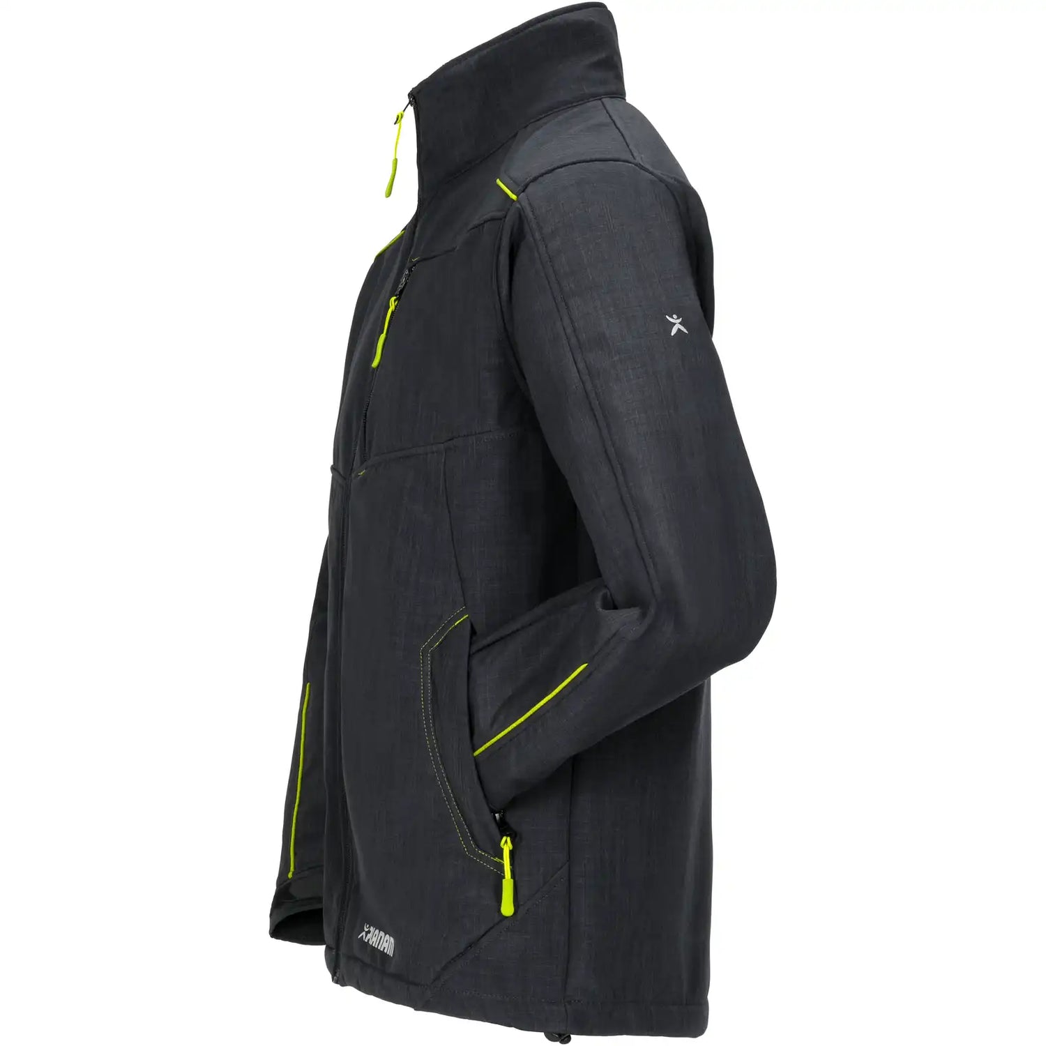 Planam Outdoor Neon Softshelljacke grau/grün S grau/grün - Produktbild ohne Model