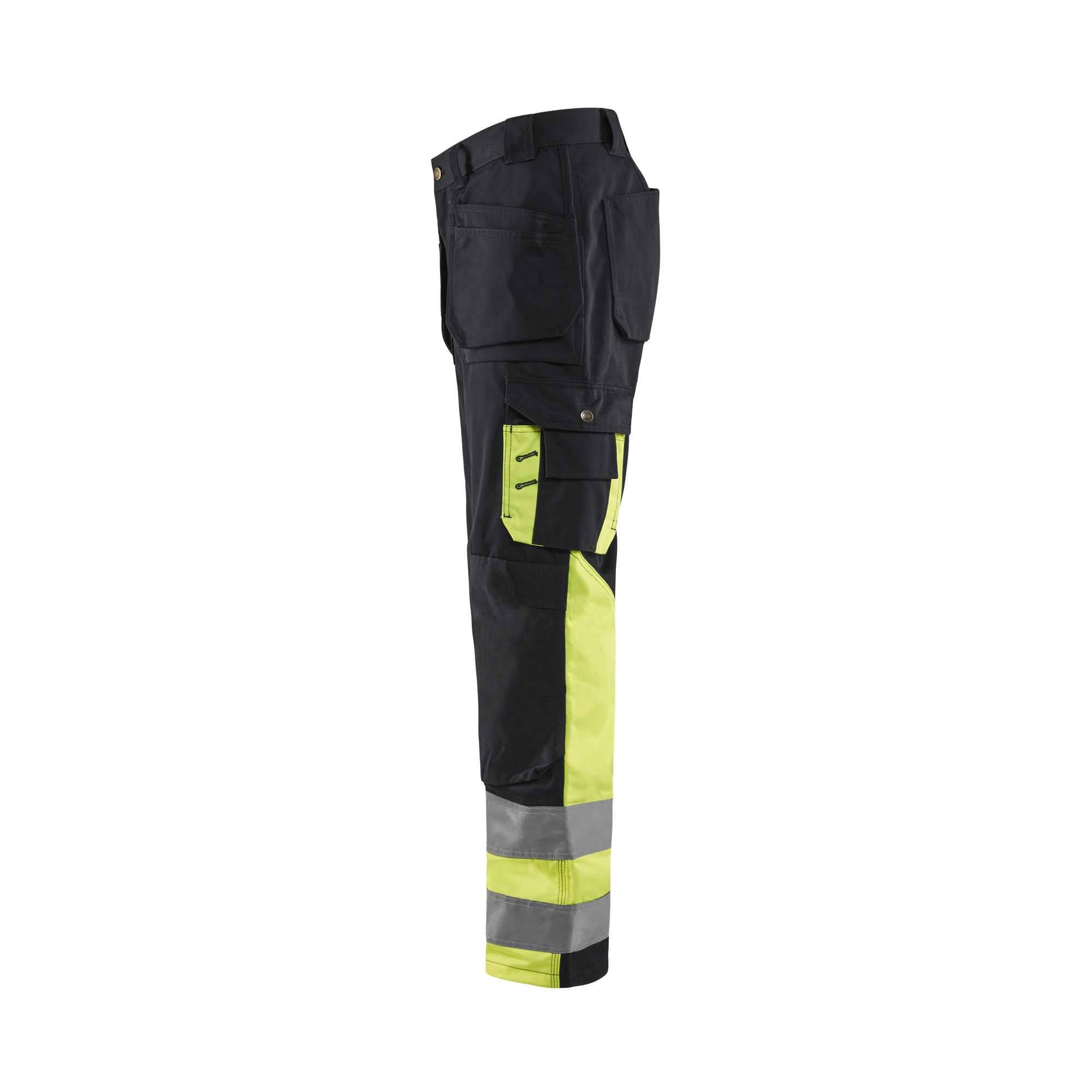 BLAKLADER 15291370 | Warnschutz-Hose Warnschutz-Reflex-Arbeitshose Herren - 100% Baumwolle
