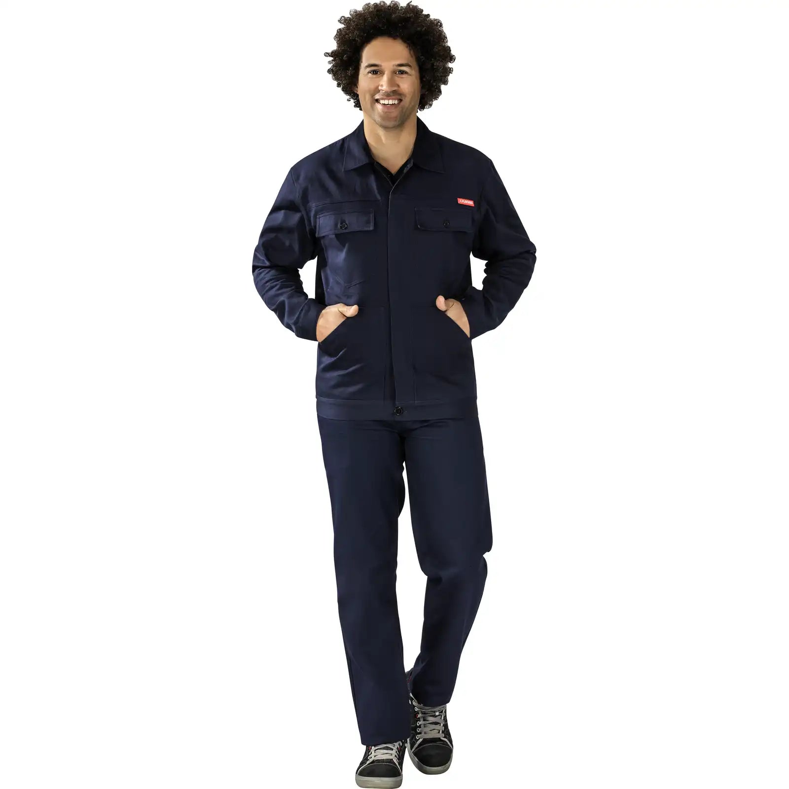 Planam BW 270 Bundjacke hydronblau 102 hydronblau - Produktbild mit Model