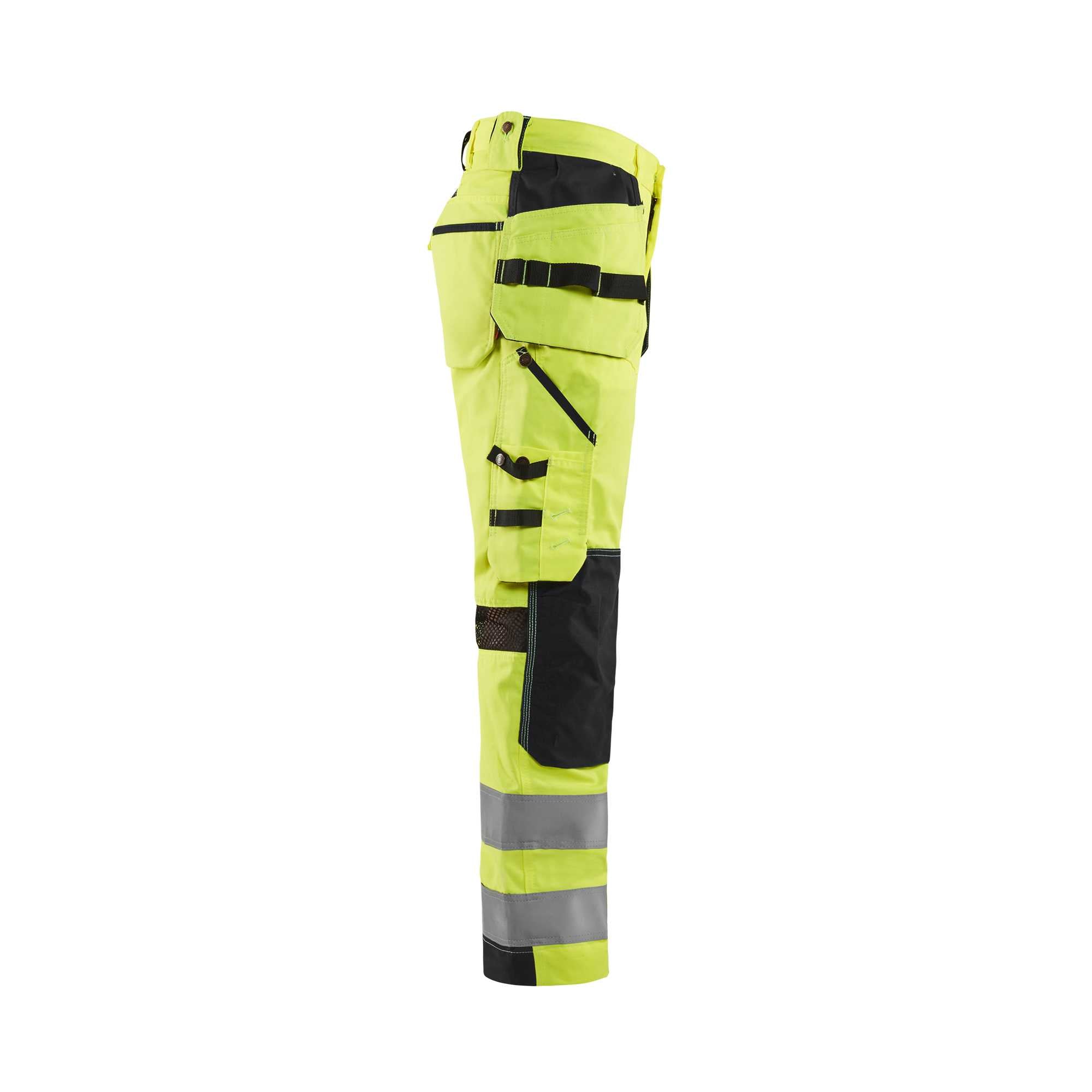 BLAKLADER 15651811 | Ventilated Hi Vis trousers Hi Vis Reflective Work Trousers Men - Mesh Panels