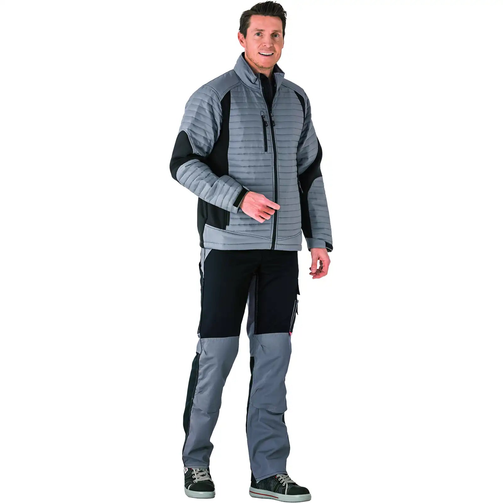 Planam Air Jacke zink/schwarz 4XL zink/schwarz - Produktbild mit Model