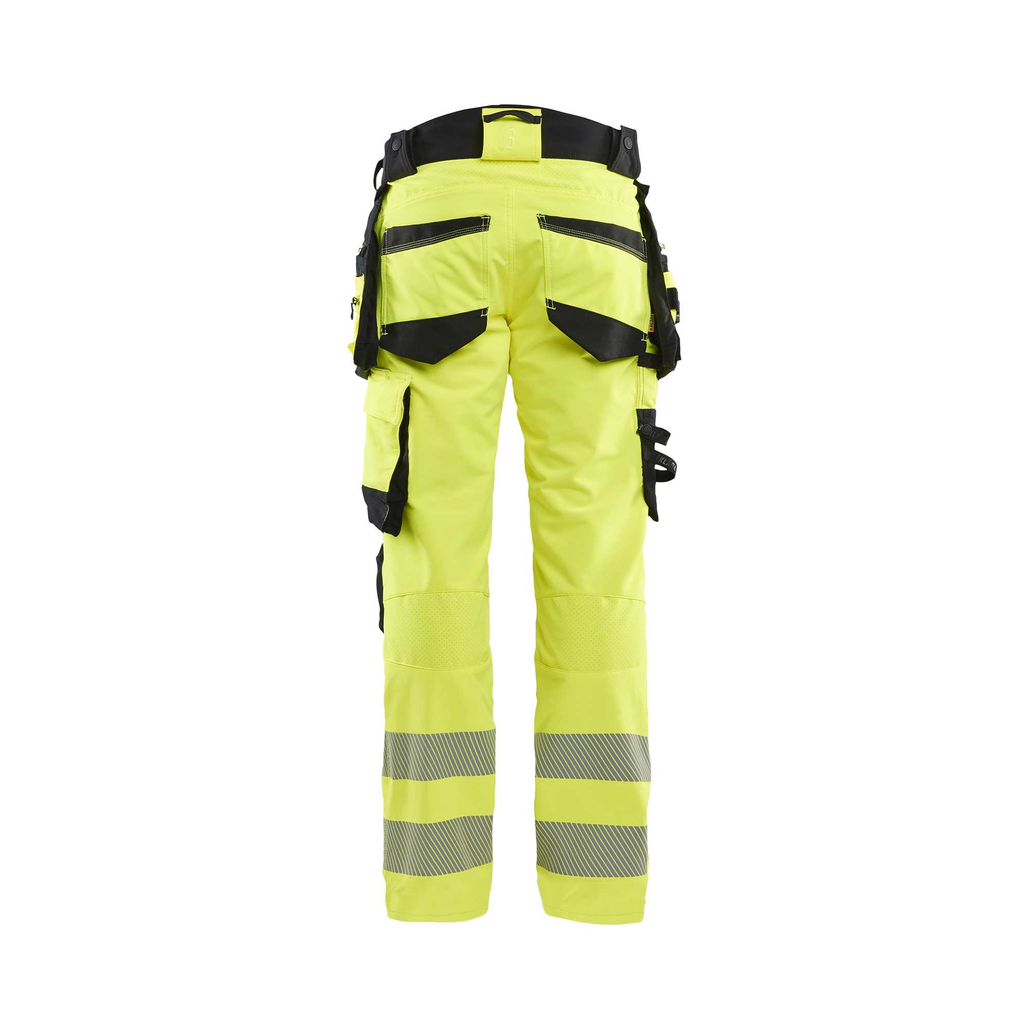 BLAKLADER 11221648 Hi Vis trousers 4 way stretch Hi Vis Reflective Work Trousers Men - double weave