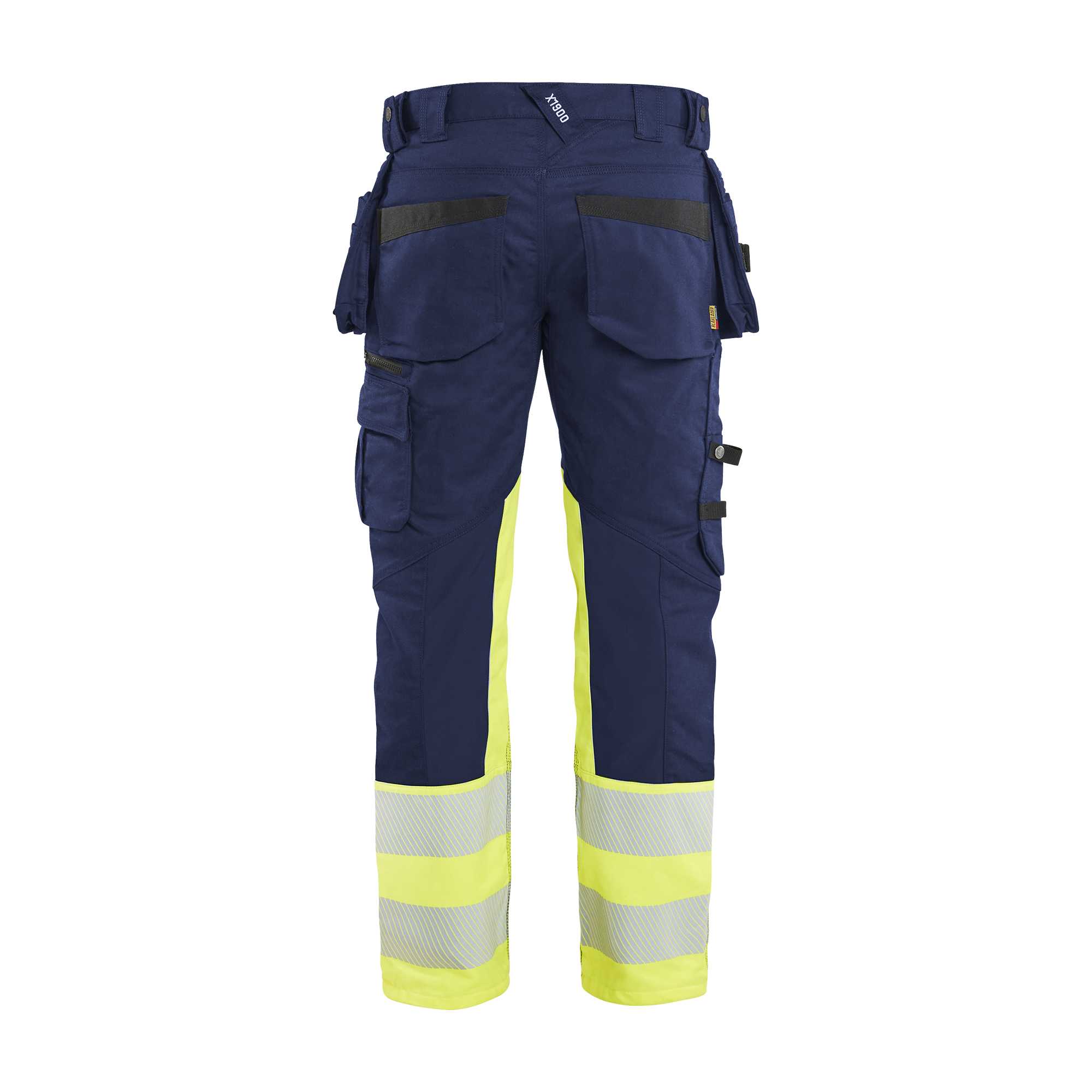 BLAKLADER 11301149 | Hi vis Trousers Stretch Hi Vis Reflective Work Trousers Men - Cordura Denim