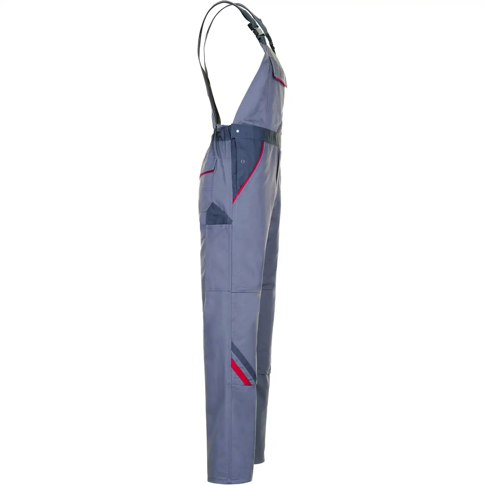 Planam Highline Latzhose zink/schiefer/rot 102 zink/schiefer/rot - Produktbild ohne Model