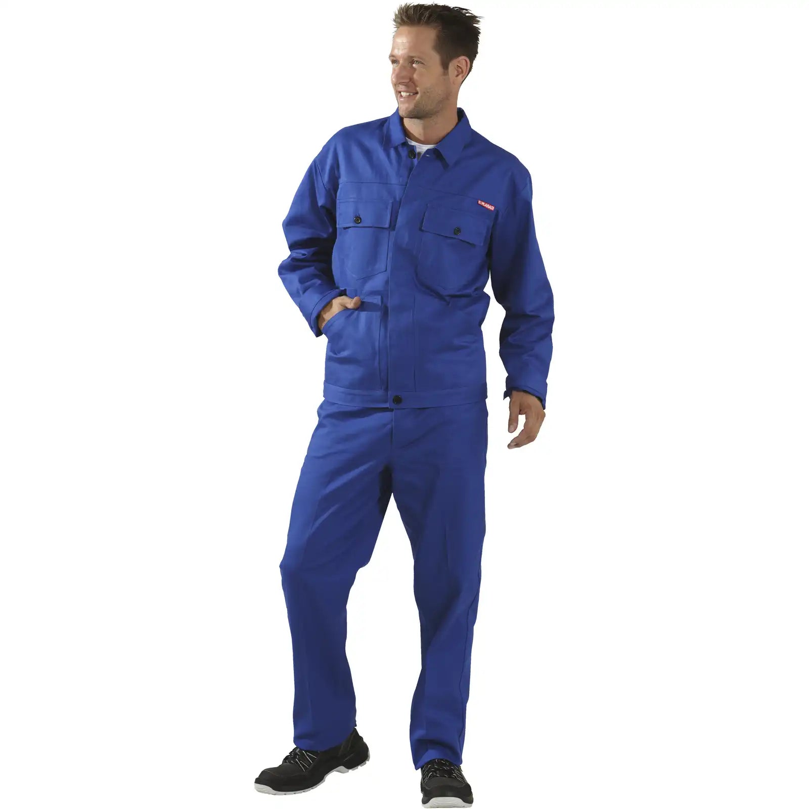 Planam BW 270 Bundjacke kornblumenblau 102 kornblumenblau - Produktbild mit Model