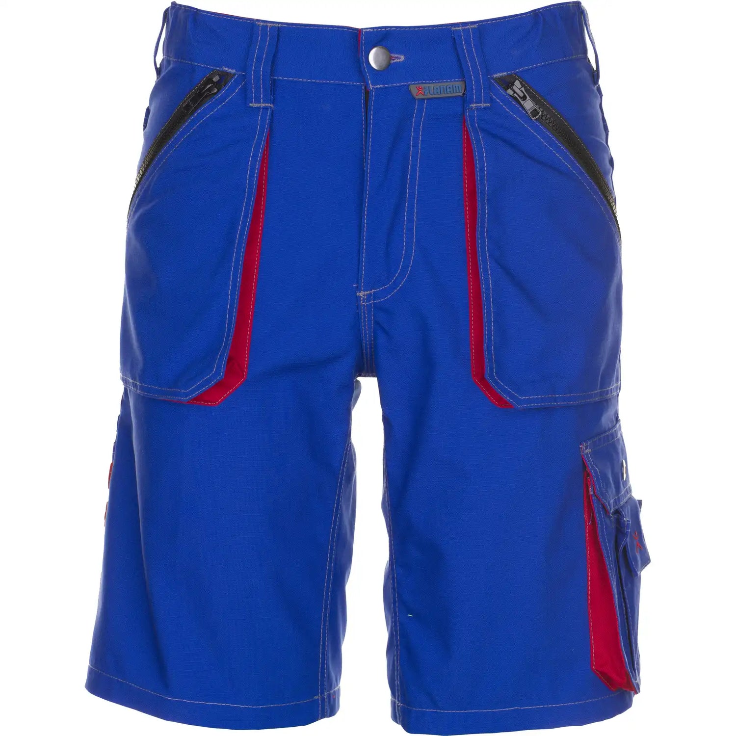 Planam Basalt Shorts kornblumenblau/rot S kornblumenblau/rot - Vorschaubild