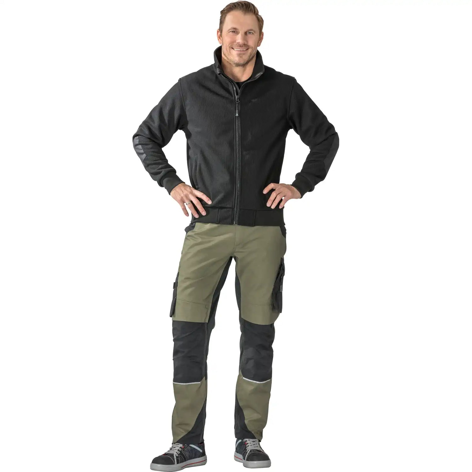 Planam Norit Softshell Blouson schwarz XS schwarz - Produktbild mit Model