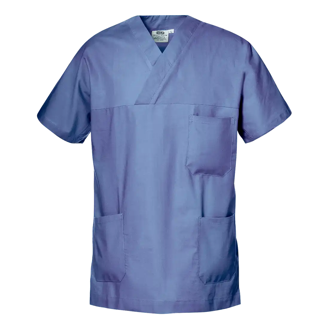 SIR SAFETY CARDIO mod. SCRUB TOP Kurzarm-Arbeitshemd HERREN - 100% Baumwolle