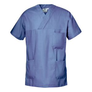 SIR SAFETY CARDIO mod. SCRUB TOP Kurzarm-Arbeitshemd HERREN - 100% Baumwolle