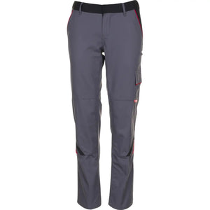 Planam Highline Damen Bundhose schiefer/schwarz/rot 34 schiefer/schwarz/rot - Vorschaubild
