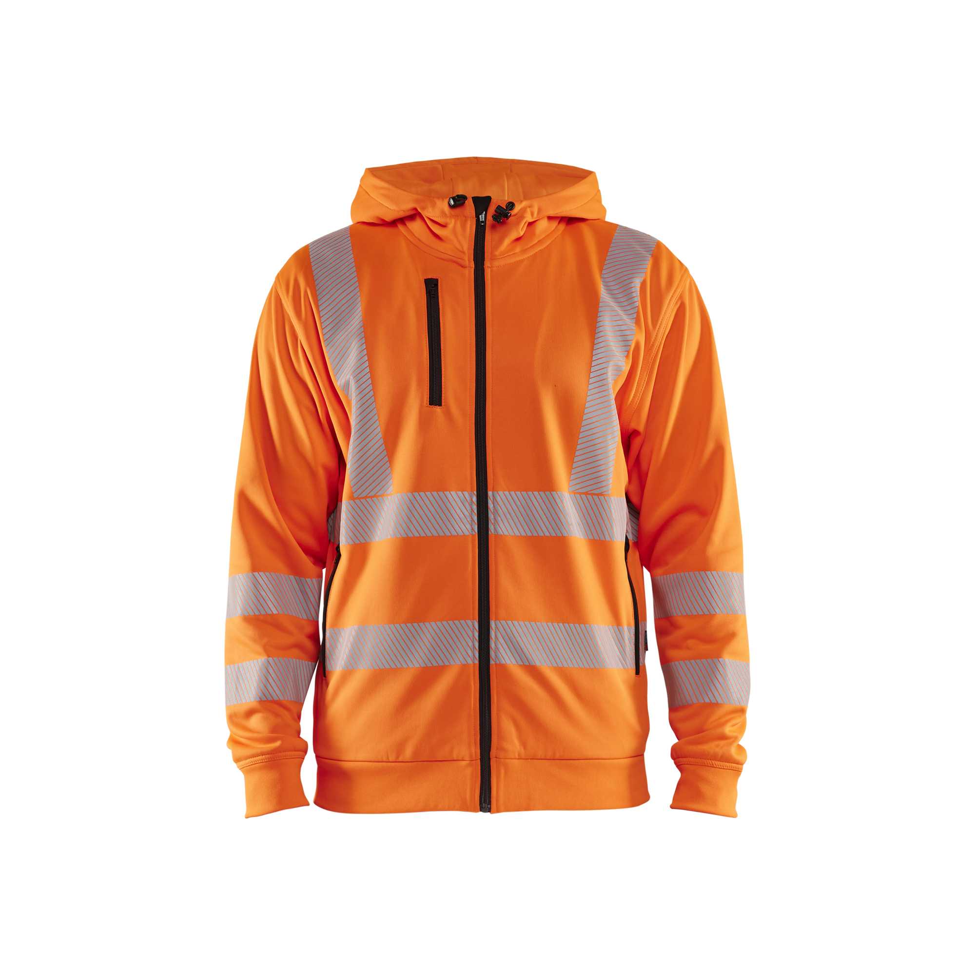 BLAKLADER 35652538 Hi Vis Hoodie Full Zip Hi Vis Reflective Hoodie Work Sweatshirt MEN - Breathable