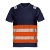 CONTRAST T-SHIRT - Class 1 Hi Vis, Yellow, Work T-Shirt with Reflective Bands