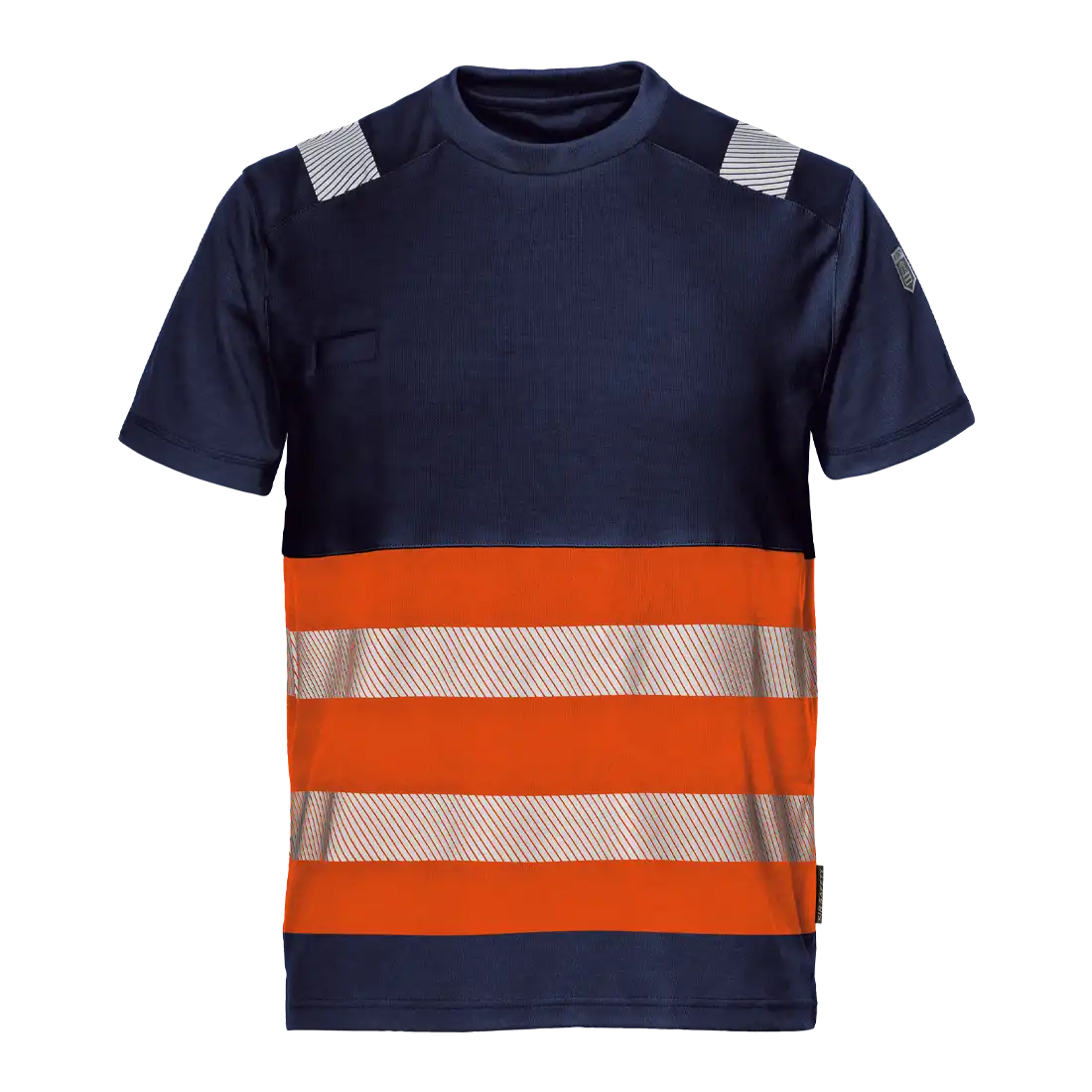 SIR SAFETY CONTRAST Hi Vis Reflective Short Sleeve Work T-Shirt MEN - 55% Cotton 45% Polyester