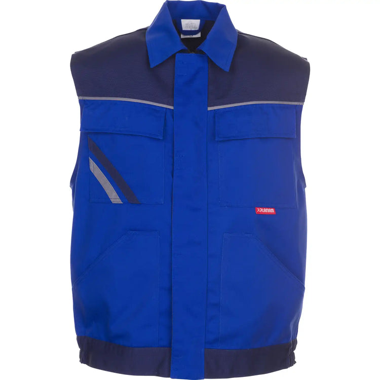 Planam Highline Arbeitsweste kornblumenblau/marine/zink XS kornblumenblau/marine/zink - Vorschaubild
