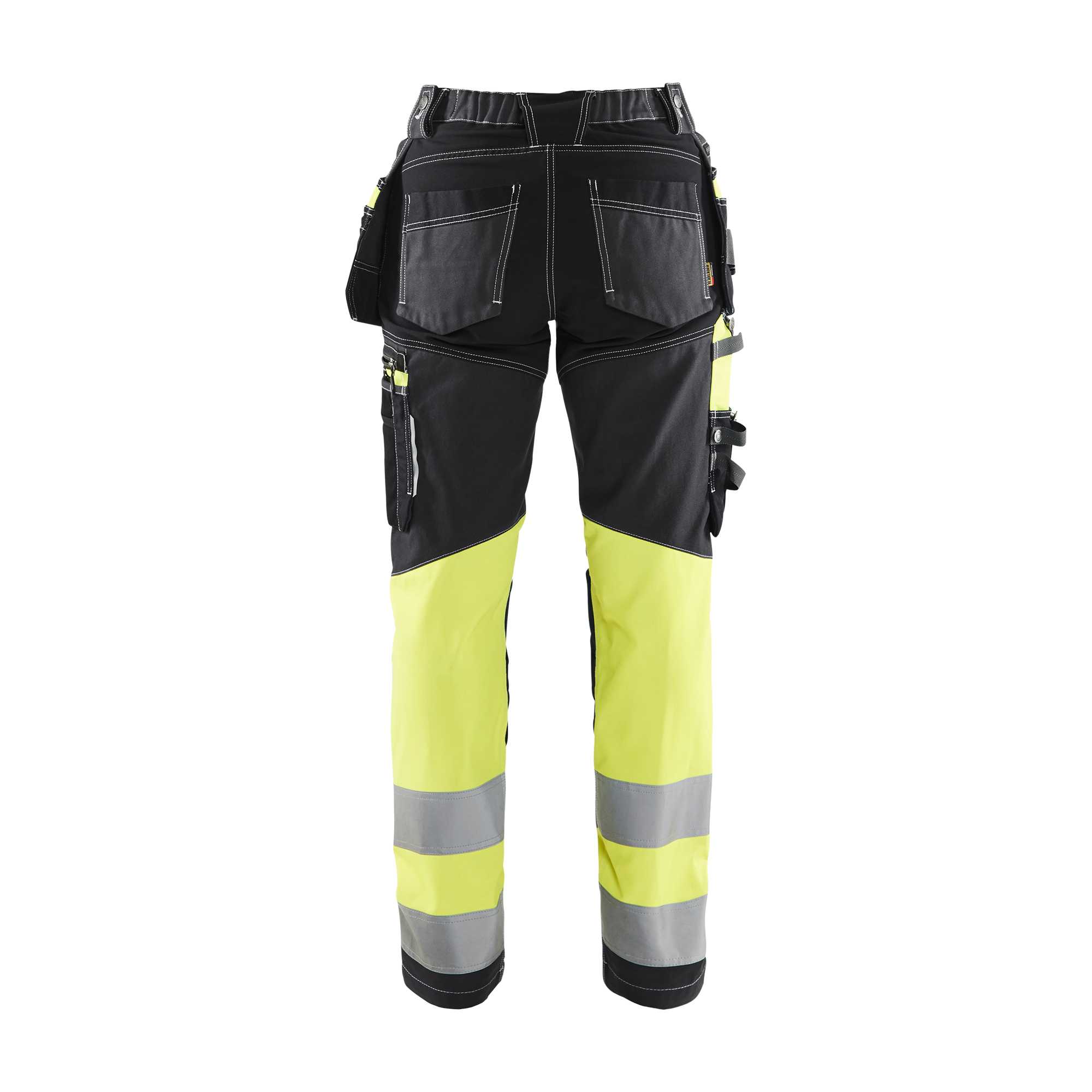 BLAKLADER 71961370 | Women's Hi vis Trousers with Stretch Hi Vis Reflective Work Trousers Women - 100% Cotton