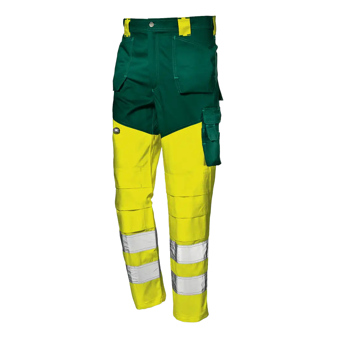 GREEN TROUSERS - Class 2 - Hi-Vis Yellow - Double Reflective Band - Image 1