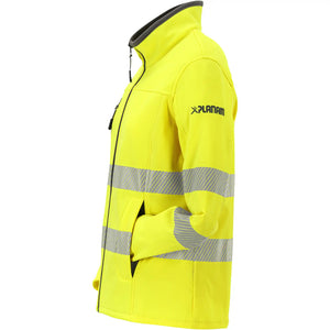 Planam Norit Warnschutz Damen Pure Softshelljacke gelb  36 gelb - Produktbild ohne Model