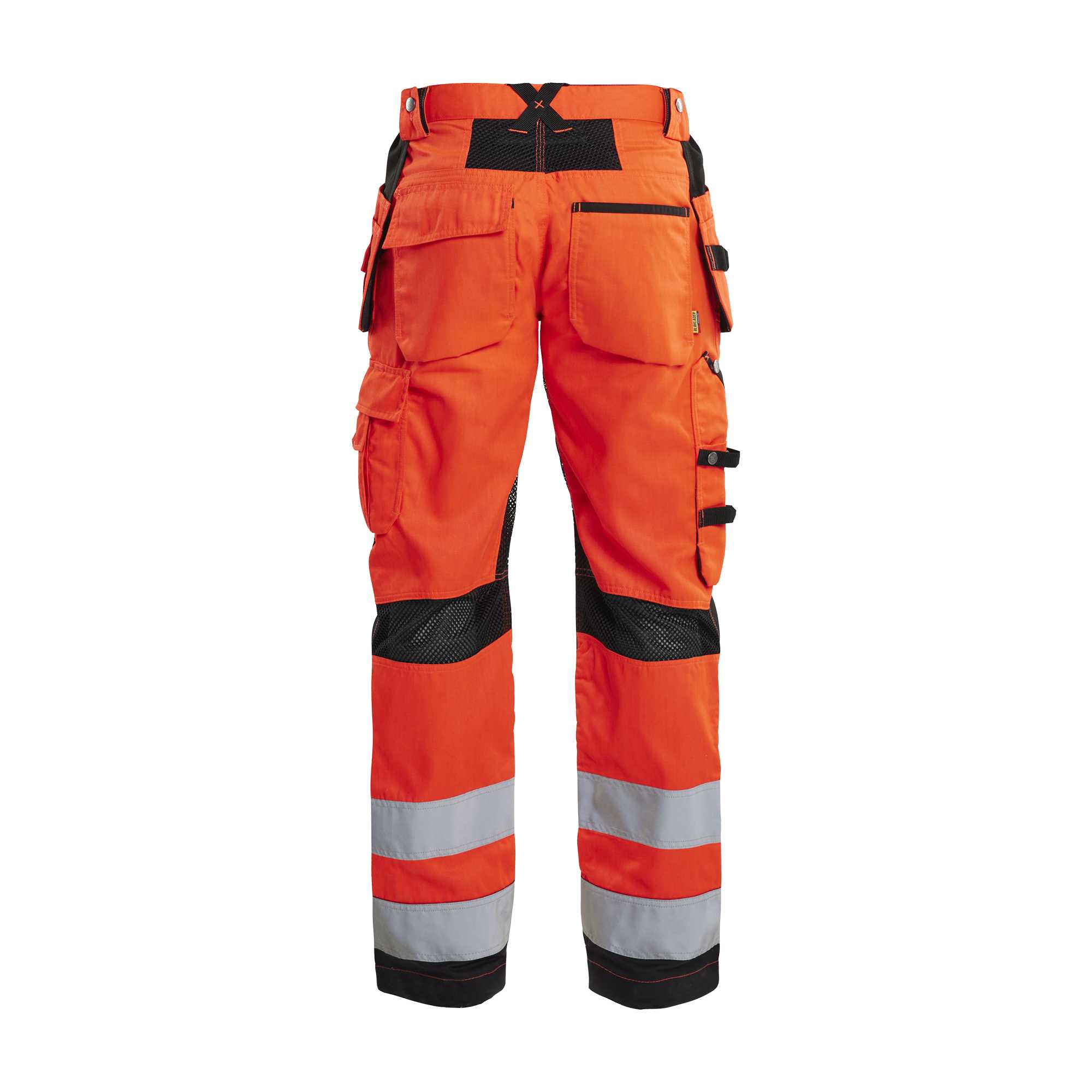 BLAKLADER 15651811 | Ventilated Hi Vis trousers Hi Vis Reflective Work Trousers Men - Mesh Panels