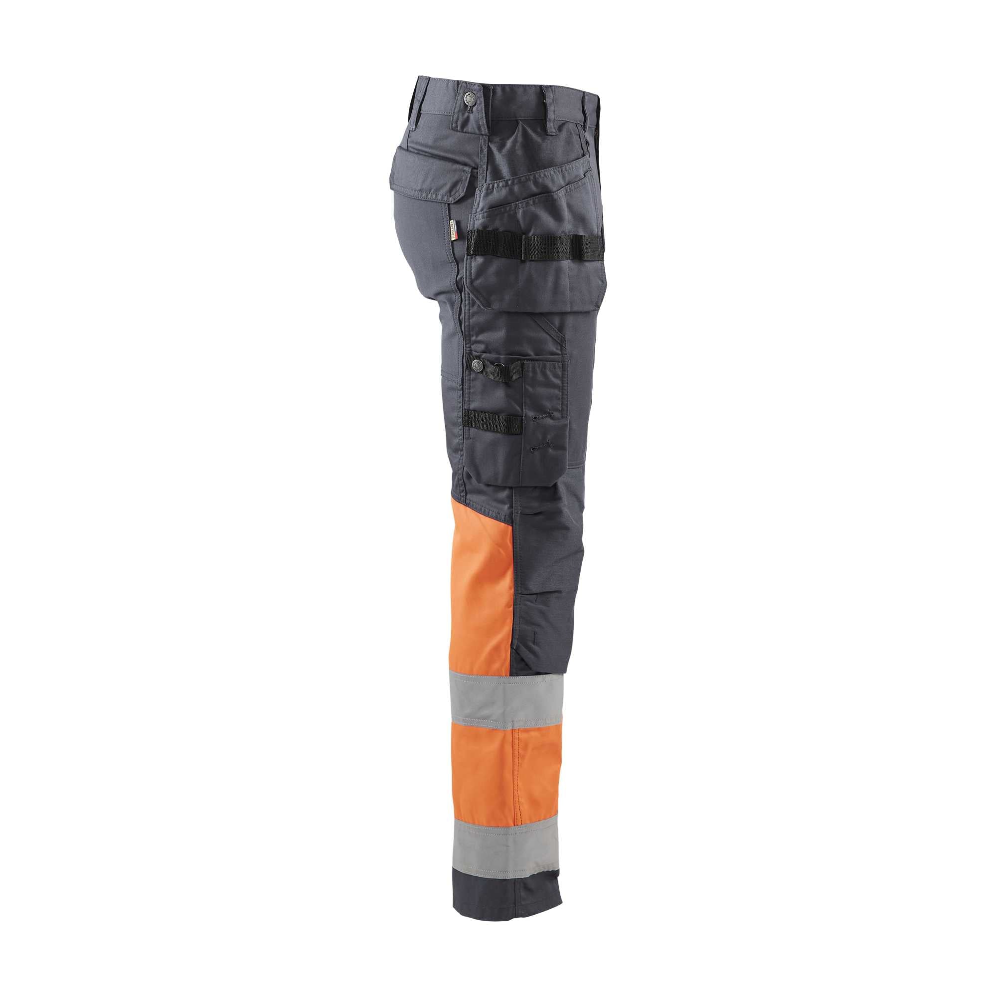 BLAKLADER 15581811 | Hi Vis trousers with stretch Hi Vis Reflective Work Trousers Men - stretch fabric
