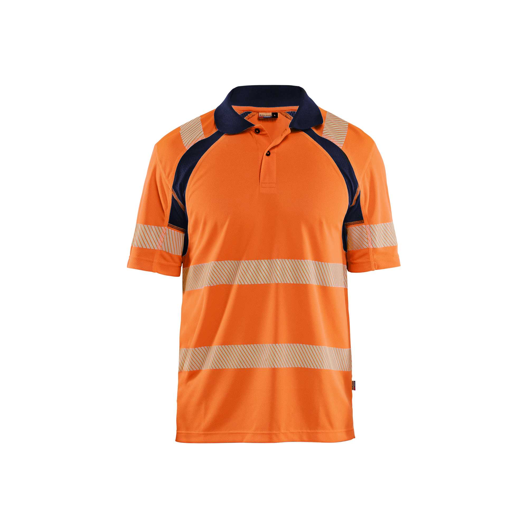 BLAKLADER 35951013 HI VIS UV PROTECTED POLO SHIRT Hi Vis Reflective Short Sleeve Work Polo MEN - 100% Polyester