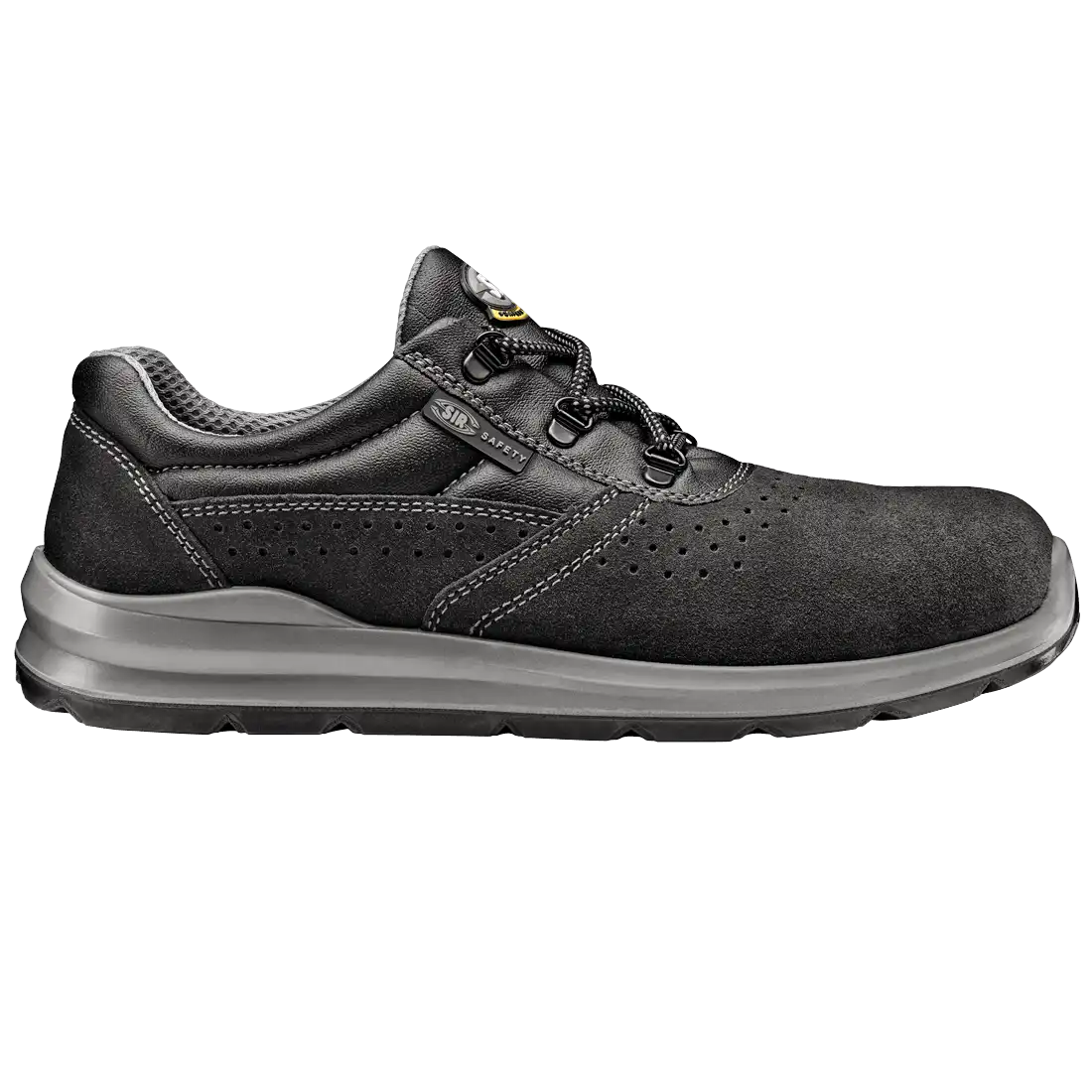 SILVER FOBIA Shoe - S1 - Steel Toe Cap - Perforated Suede Leather - Image 1