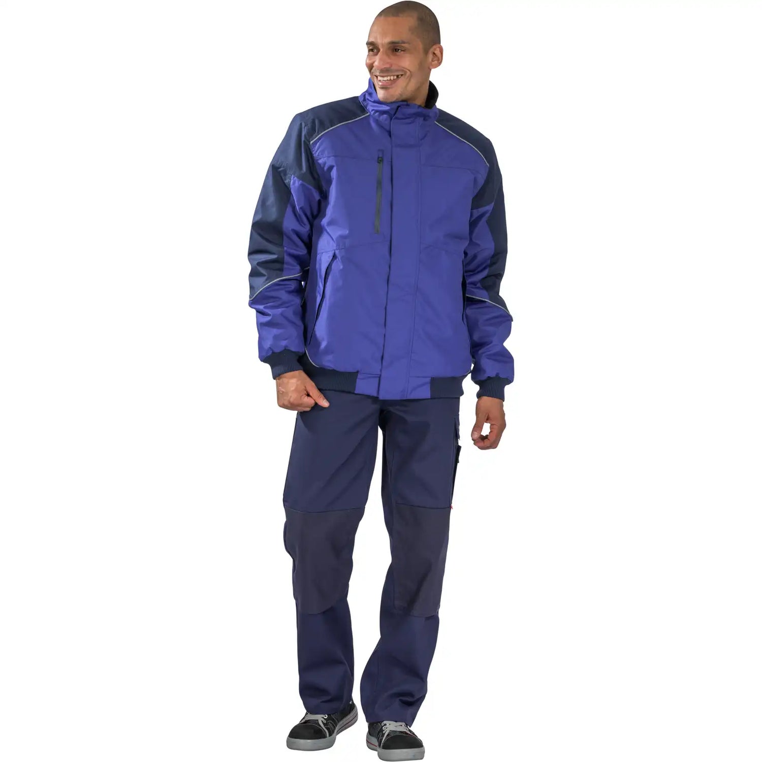 Planam Outdoor Desert Blouson blau/marine XS blau/marine - Produktbild mit Model